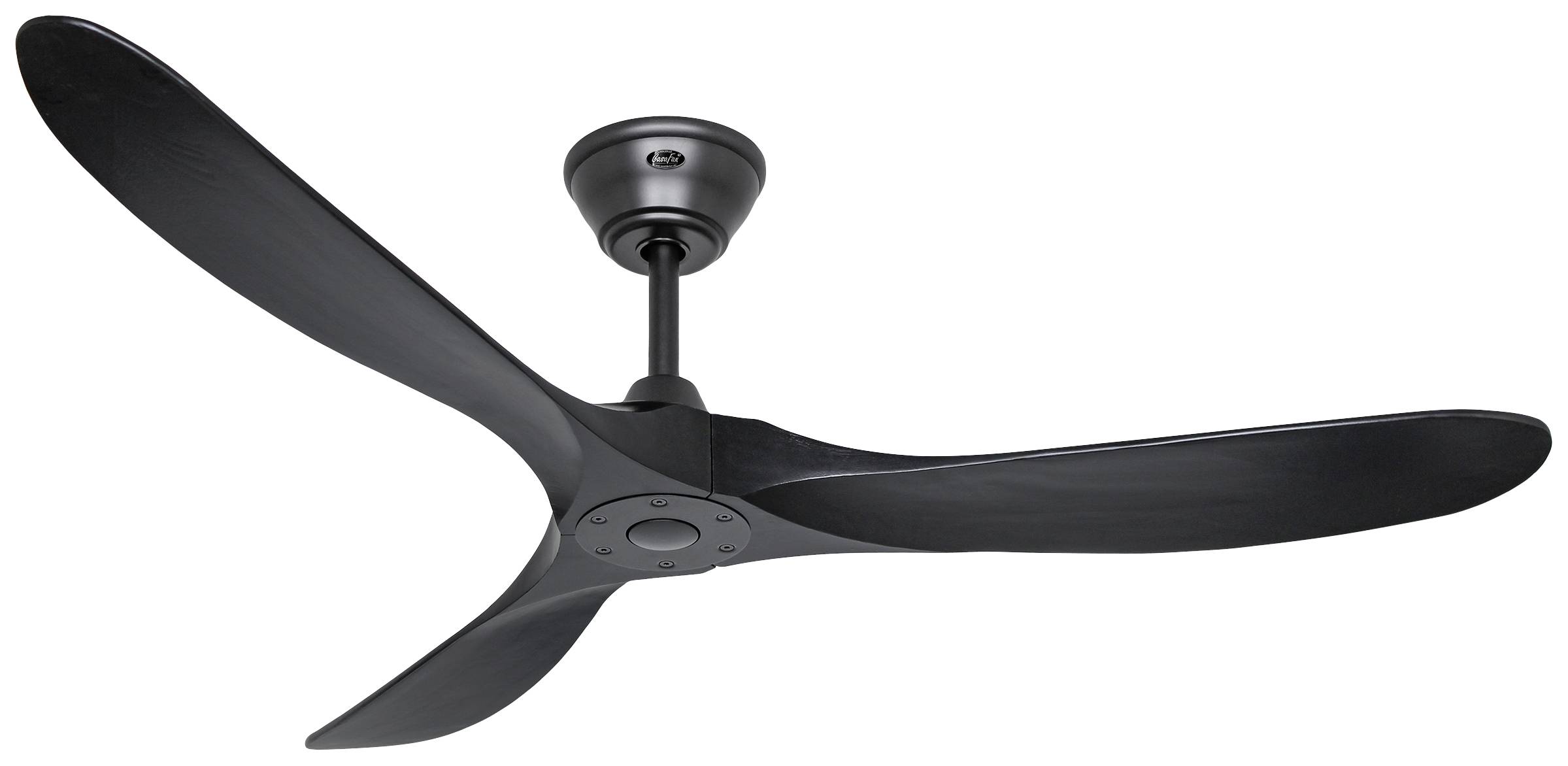 CasaFan ECO GENUINO 152 MS-MS Deckenventilator 16.6 W (Ø x H) 1520 mm x 285 mm Schwarz (matt) mit Fernbedienung, Winterb...