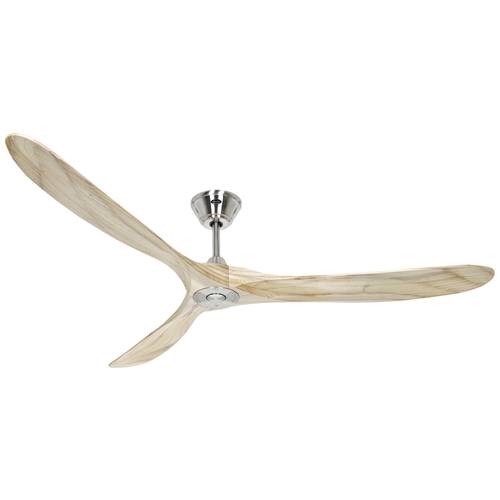 CasaFan ECO GENUINO 180 BN-NT Deckenventilator 30 W (Ø x H) 1800 mm x 290 mm Chrom mit Fernbedienung, Winterbetrieb