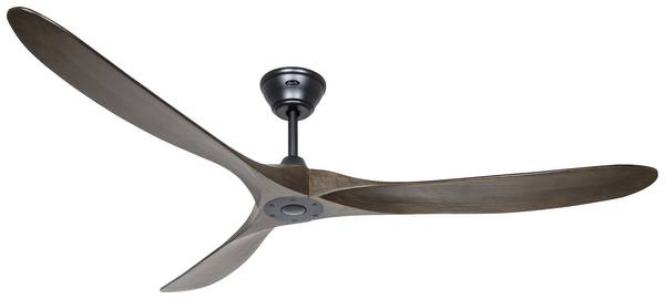 CasaFan ECO GENUINO 180 MS-NB Deckenventilator 30 W (Ø x H) 1800 mm x 290 mm Schwarz (matt) mit Fernbedienung, Winterbetrieb