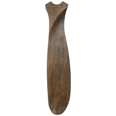 Langer Holzlöffel mit elegantem, geschwungenem Design, zwei Löcher an der Oberseite.