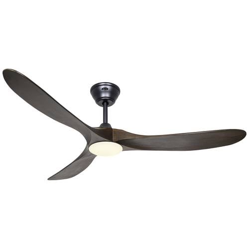 CasaFan ECO GENUINO-L 152 MS-NB Deckenventilator 16.5 W (Ø x H) 1520 mm x 340 mm Schwarz (matt) mit Fernbedienung, Winte...