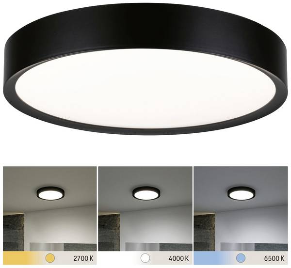 Paulmann 71086 Tega LED-Deckenleuchte LED LED fest eingebaut 22.5 W Schwarz (matt)