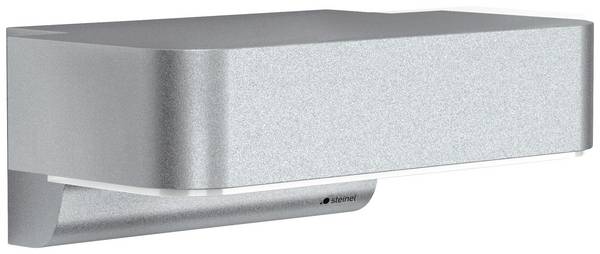 Steinel Sensor-LED-Außenleuchte L 800 SC silber 087555 LED-Außenwandleuchte mit Bewegungsmelder LED fest eingebaut  7.5 W LED Silber