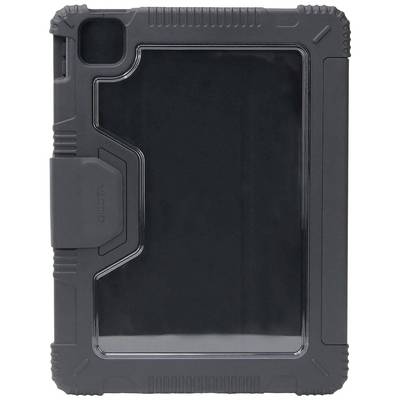 Schwarzes, robustes Tablet mit Gehäuse und Displayschutz.