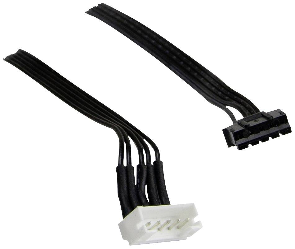 Schwarzes Stromkabel mit mehreren Steckverbindungen und Drähten. Essenziell für elektronische Geräte und Verbindungen.