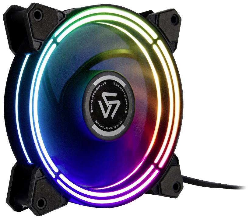 Inter-Tech ALSEYE Halo 3.0 PC-Gehäuse-Lüfter Schwarz (B x H x T) 120 x 120 x 25 mm inkl. LED-Beleuchtung