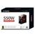 'XILENCE Gaming Series 550W' Netzteil-Verpackung mit Bild des Produkts, rotem Lüfter und Schriftzug 'The Passion of Power'. Geeignet für Gaming-PCs.