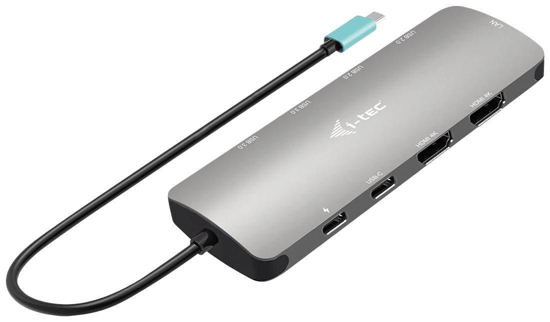 I-TEC USB-C Metal Nano Dock 2x HDMI 1x GLAN 2x USB 3.2 2x USB 2.0, 100W PD