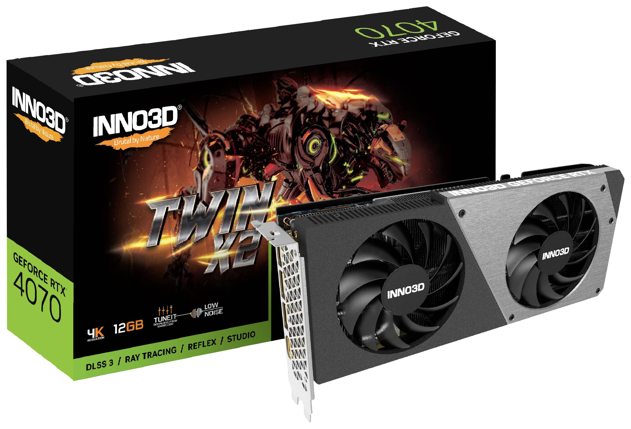 GeForce RTX 4070 Twin X2 Graphics Card - 12GB GDDR6X- 1x HDMI- 3x DP