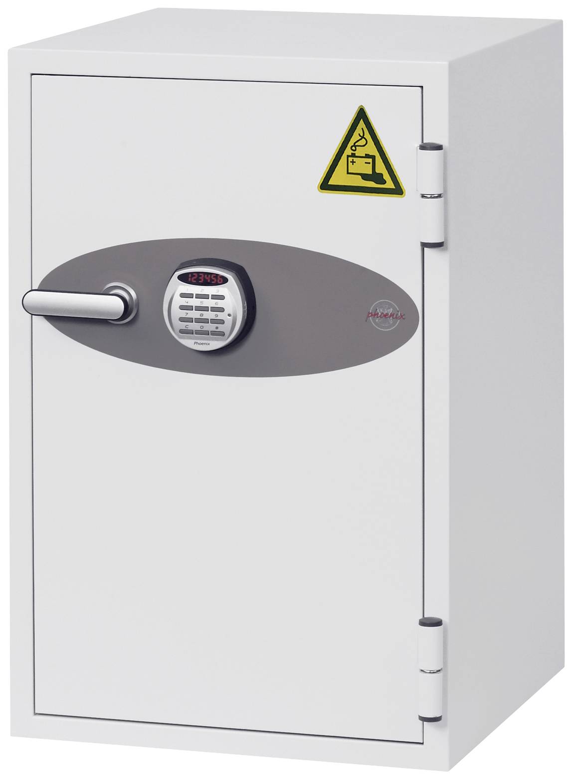 Phoenix BS0444E Battery Fighter Batterie-Aufbewahrungstresor feuergeschützt, mit 4 Steckdosen, mit ausziehbarer Schublad...