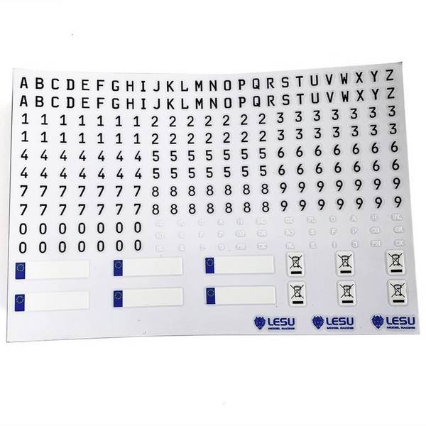 Thicon Models 50413 Nummernschild-Sticker 1:14 Dekorbogen 1 St.