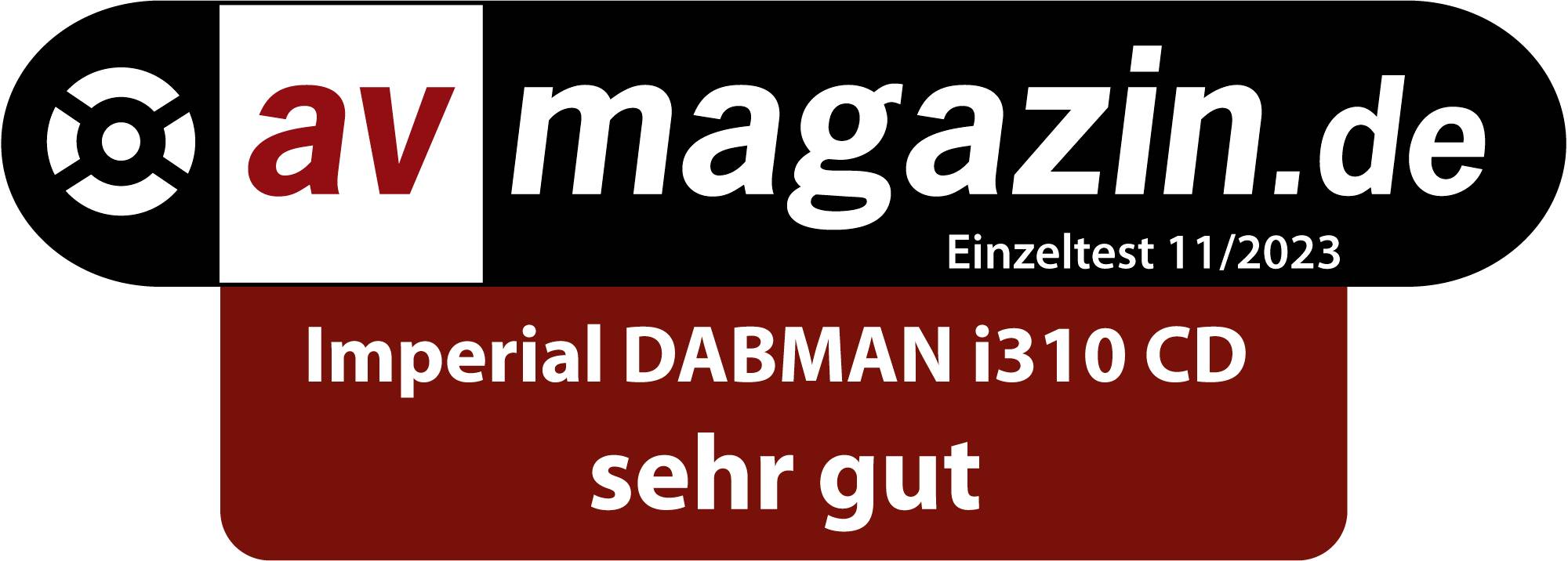 'Imperial DABMAN i310 CD' mit Bewertung 'sehr gut' von av-magazin.de im Einzeltest 11/2023.