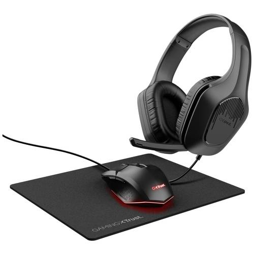 Trust GXT 790 3-in-1 Gaming-Maus & Headset-Set USB Optisch Schwarz Beleuchtet