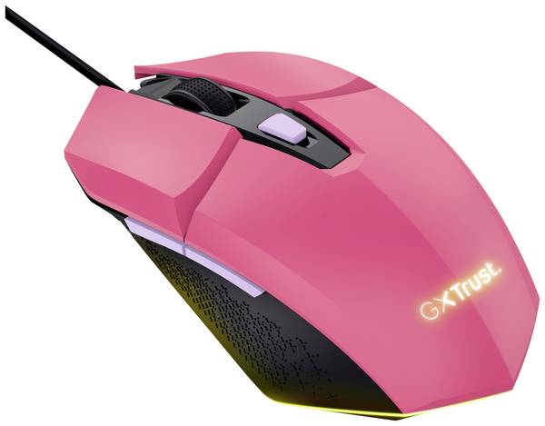 Trust GXT109P FELOX Gaming-Maus Kabelgebunden Optisch Pink 6 Tasten 6400 dpi Beleuchtet