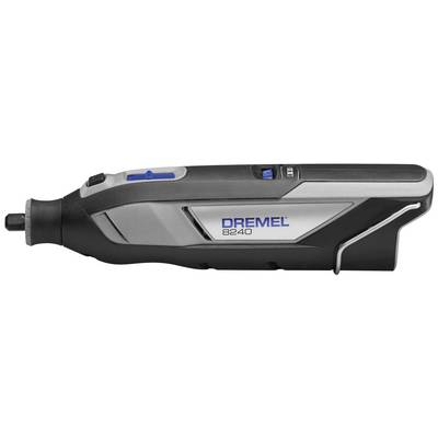 Ein kabelloses Multifunktionswerkzeug der Marke Dremel, Modell 8240, mit blauem und grauem Gehäuse, geeignet für DIY-Projekte.