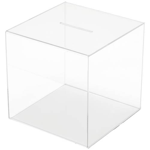Thumbnail - Deflecto Aktionsbox mit Einwurf Glasklar (B x H x T) 303 x 303 x 303 mm 1 St.