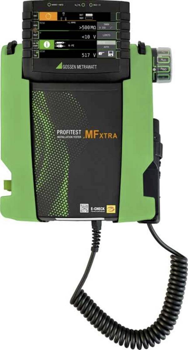 Gossen Metrawatt PROFiTEST MF XTRA LEMONGREEN Gerätetester-Set, Gerätetester kalibriert (DAkkS-akkreditiertes Labor) VDE-Norm 0100, 0100-600, 0105, 0113, 0411, 0413