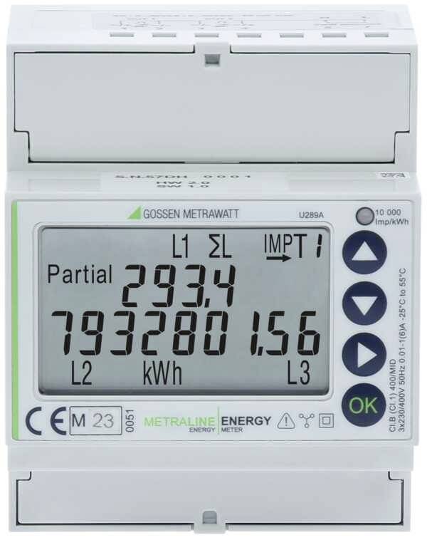 Gossen Metrawatt U289C METRALINE ENERGY U289C Drehstromzähler mit Wandleranschluss  digital  MID-konform: Ja  1 St.