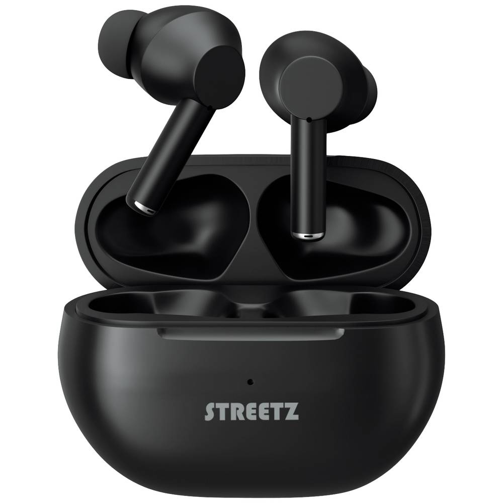 STREETZ TWS-117 In Ear headset Bluetooth Stereo Zwart Headset, Oplaadbox, Volumeregeling, Touchbestu