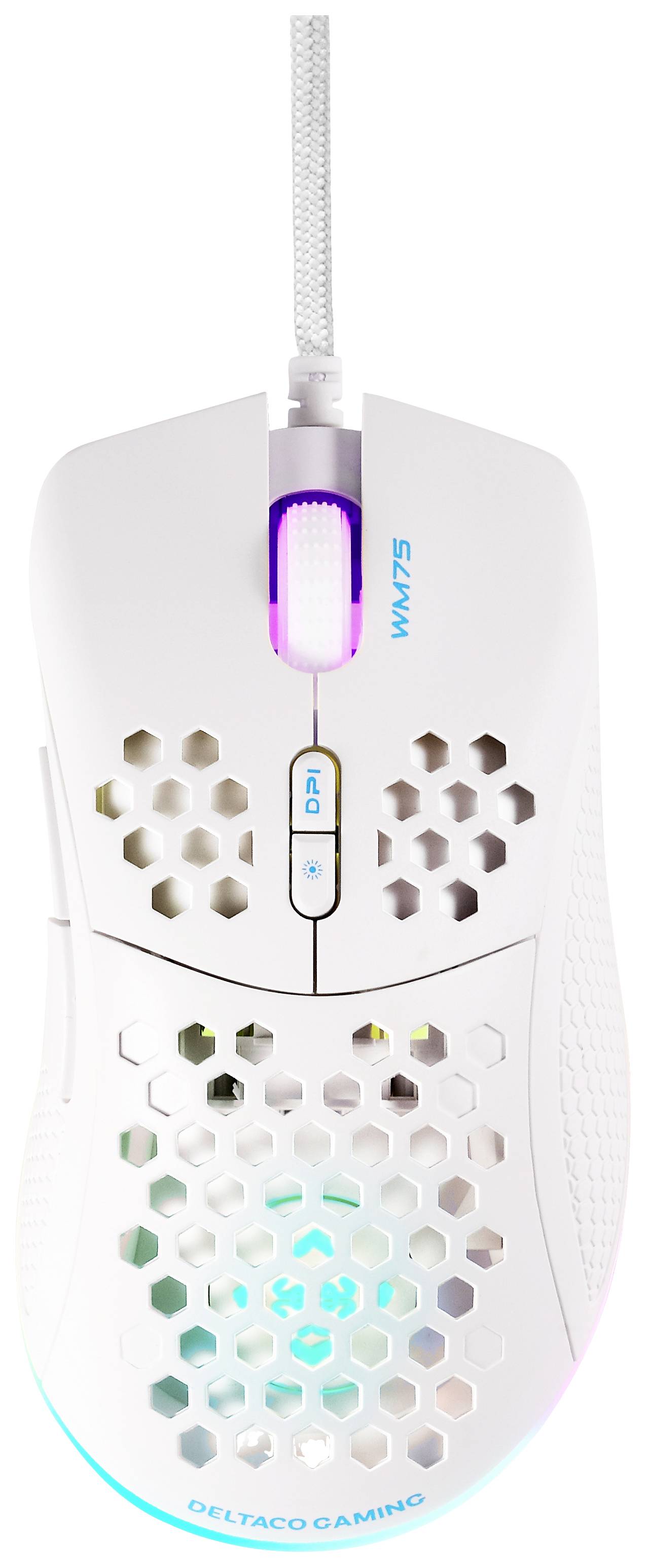 Deltaco WM75 Gaming-Maus USB Optisch Weiß - Maus - Maus - Optisch6.400 dpi - 7-0