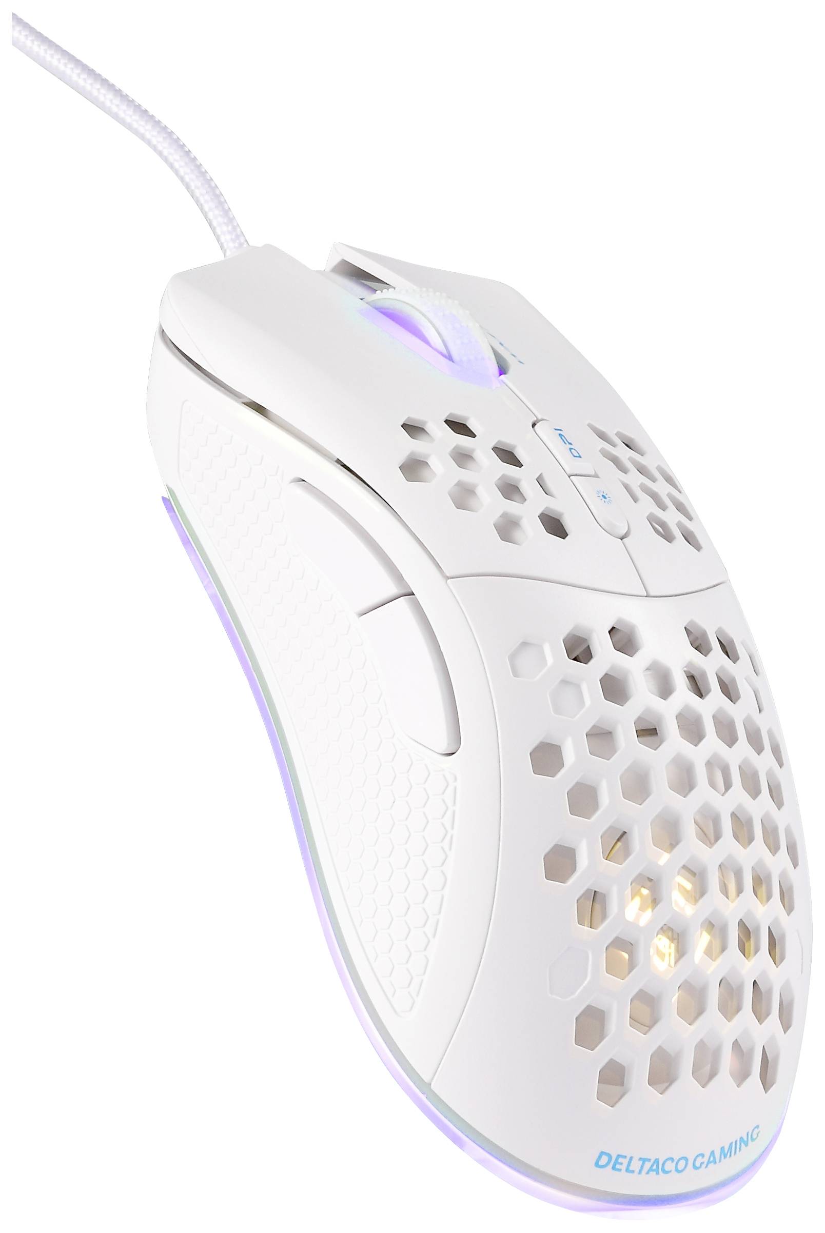 Deltaco WM75 Gaming-Maus USB Optisch Weiß - Maus - Maus - Optisch6.400 dpi - 7-4
