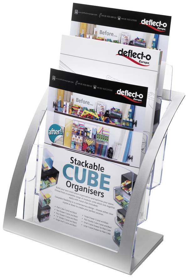 Deflecto Prospekthalter Contemporary 693745 silber
