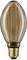Retro Glühbirne mit warmem LED-Filament in tropfenartiger Form, goldfarbenes Glas, E27 Fassung. Ideal für dekorative Beleuchtung.