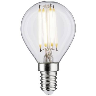 Eine eingeschaltete LED-Glühbirne mit sichtbaren Filamenten, die helles warmes Licht ausstrahlen. Geeignet für energiesparende Beleuchtung.