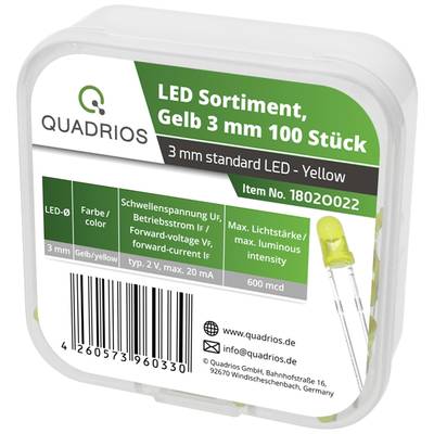 Quadrios LED-Sortiment Gelb 20 mA 2.0 V