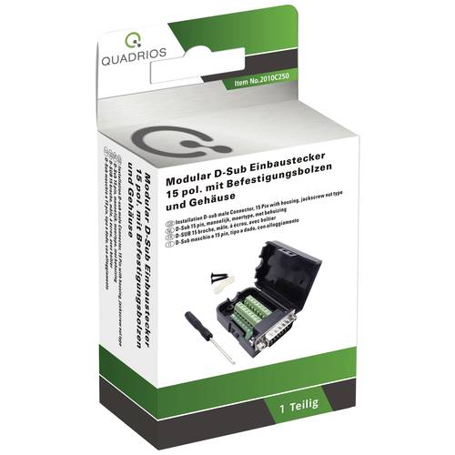 Quadrios 2010C250 D-SUB Buchse Polzahl: 15 Schrauben 1 Set