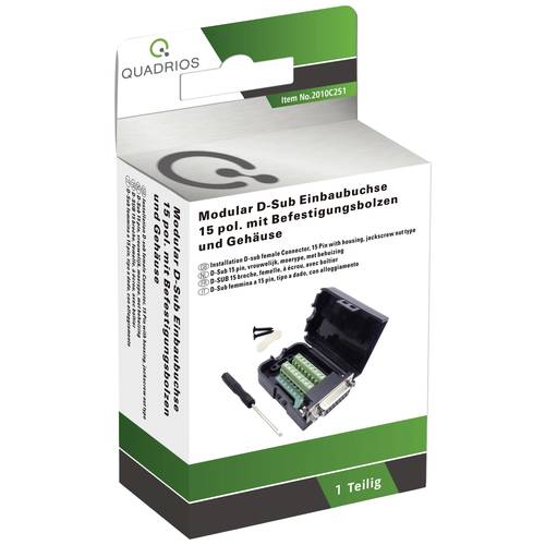 Quadrios 2010C251 D-SUB Buchse Polzahl: 15 Schrauben 1 Set