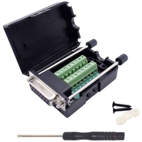 Quadrios 2010C253 D-SUB Buchse Polzahl: 15 Schrauben 1 Set