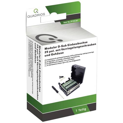 Quadrios 2010C261 D-SUB Buchse Polzahl: 25 Schrauben 1 Set