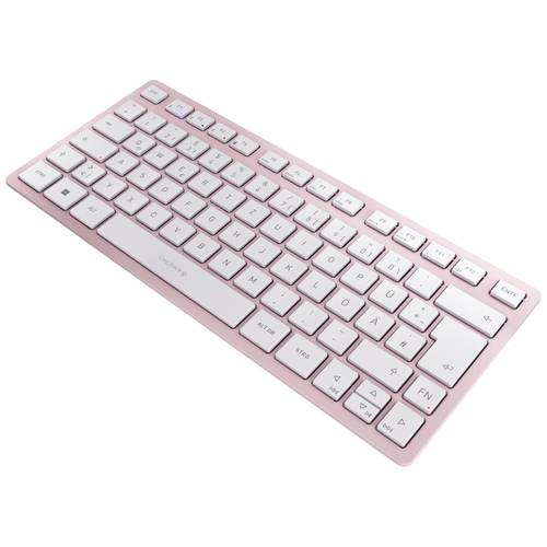 CHERRY KW 7100 MINI BT Bluetooth® Tastatur Deutsch, QWERTZ Rosa Geräuscharme Tasten, Multipair-Funktion