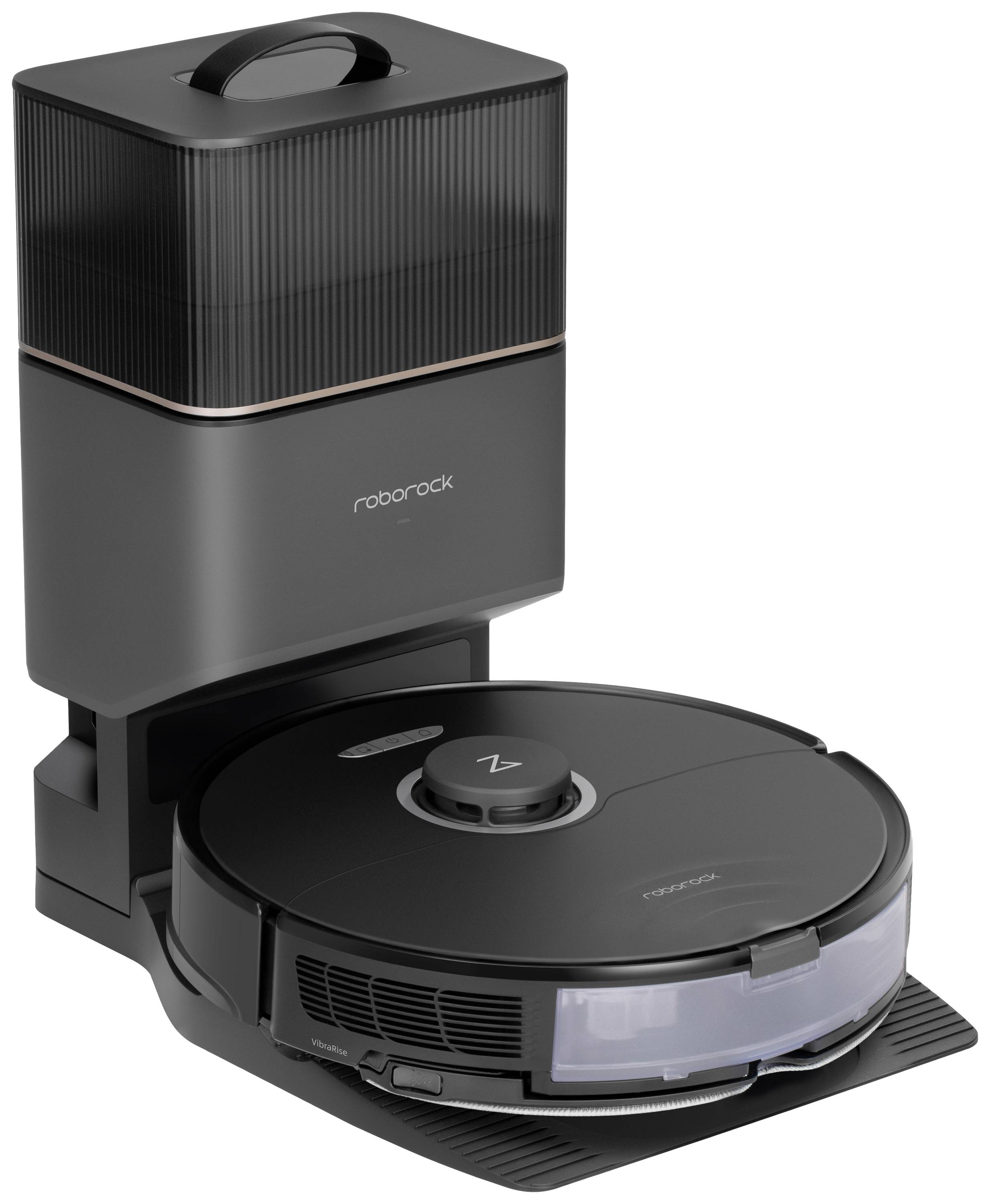 Roborock S8+ black Saug-und Wischroboter Schwarz kompatibel mit Amazon Alexa, kompatibel mit Google Home, Sprachgesteuer...