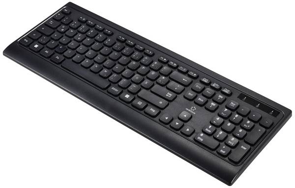 Renkforce RF-5799534 Kabellos Tastatur Deutsch, QWERTZ Schwarz