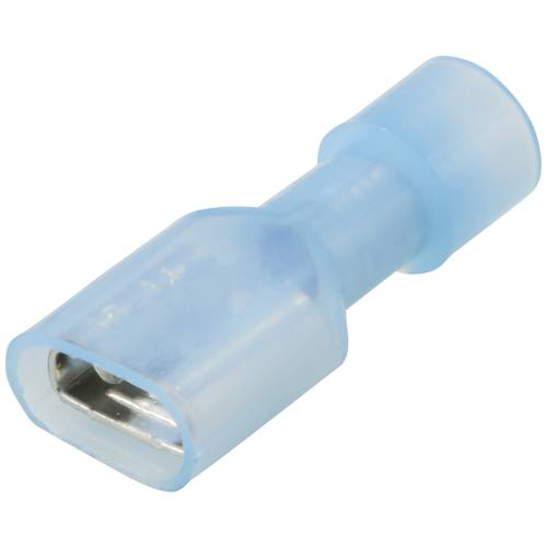 Thumbnail - TRU COMPONENTS TC-11599312 Flachsteckhülse Steckbreite: 6.3 mm Steckdicke: 0.8 mm 180 ° Vollisoliert Blau 1 St.