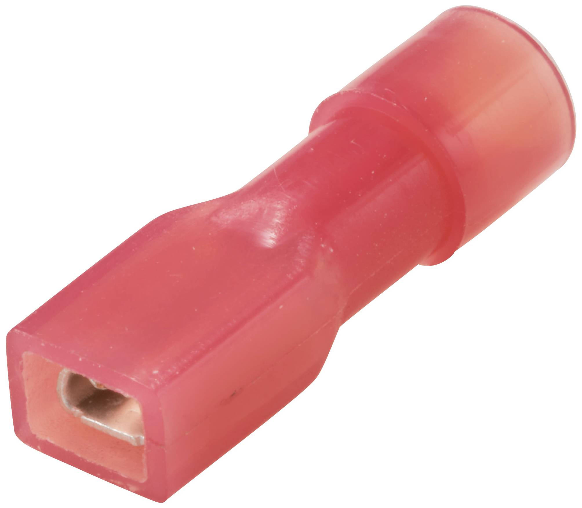 TRU COMPONENTS TC-11599324 Flachsteckhülse Steckbreite: 2.8 mm Steckdicke: 0.8 mm 180 ° Vollisoliert Rot 1 St.