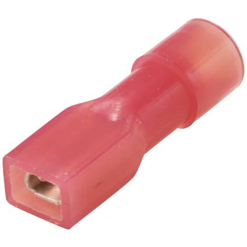 TRU COMPONENTS TC-11599324 Flachsteckhülse Steckbreite: 2.8 mm Steckdicke: 0.8 mm 180 ° Vollisoliert Rot 1 St.