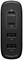 Ein schwarzes Ladegerät mit zwei USB-C-Anschlüssen oben, 65-100W und 18W, und zwei USB-A-Anschlüssen unten, jeweils 12W.