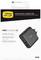 Verpackung eines OtterBox 100W Ladegeräts mit vier Anschlüssen. Text betont schnelles Laden, USB-Power-Delivery, Dual USB-C und USB-A.