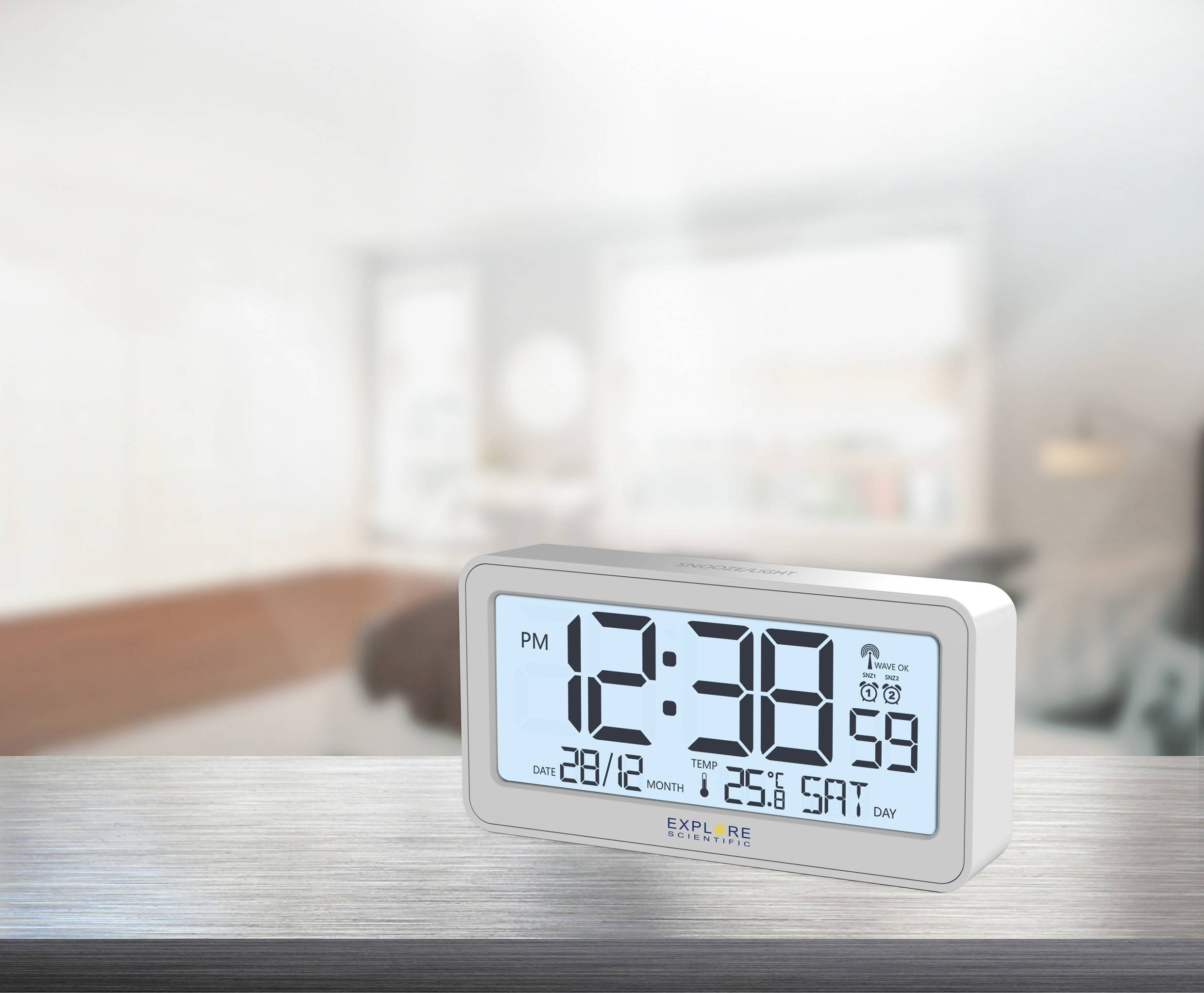 Explore Scientific RDC1000GYE000 Funk Wecker Weiß (matt