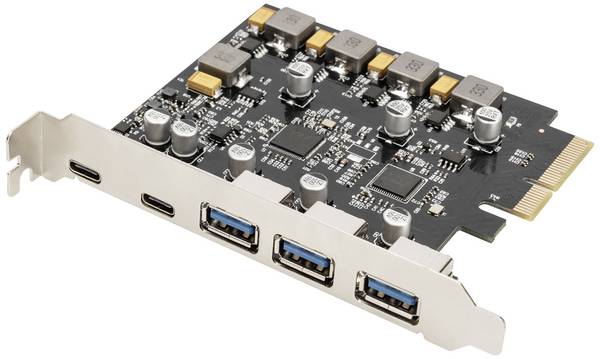 Digitus DS-30222 5 Port PCI-Express Karte USB-C® (USB 3.1 Gen 2) PCIe