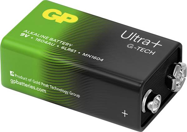 GP Ultra Plus 9 V Block-Batterie Alkali-Mangan  9 V 1 St.