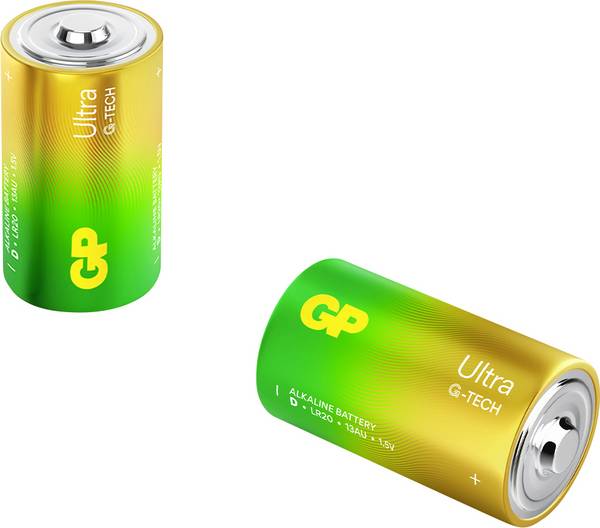 GP Ultra Mono (D)-Batterie Alkali-Mangan  1.5 V 2 St.