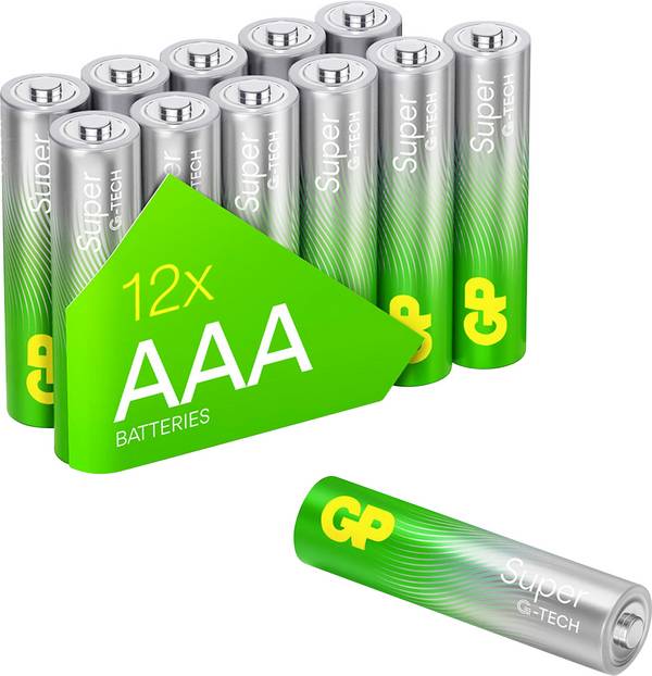 GP Super Micro (AAA)-Batterie Alkali-Mangan  1.5 V 12 St.