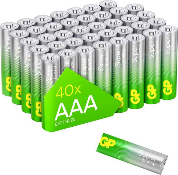 GP Super Micro (AAA)-Batterie Alkali-Mangan  1.5 V 40 St.