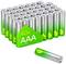 '40x AAA Batterien GP Super G-TECH in einem Stapel, eine vorne dargestellt.'
