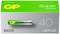 'GP Super Alkaline' Batterieverpackung mit grünem Design, zeigt eine Einzelbatterie und den Text '+50% mehr Leistung'. Enthält 40 AAA-Batterien.