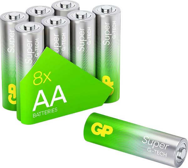 GP Super Mignon (AA)-Batterie Alkali-Mangan 1.5 V 8 St.